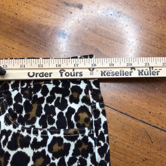 J.Crew Pants Women’s 33 Leopard Print Stretch Pockets Corduroy Skinny Leg Casual - Picture 7 of 10